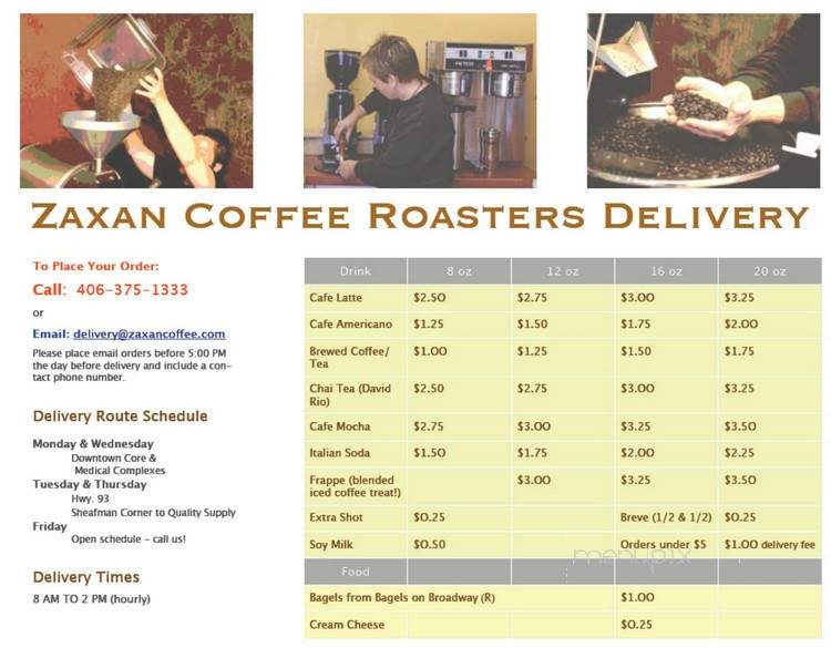 Zaxan Coffee Roasters - Hamilton, MT