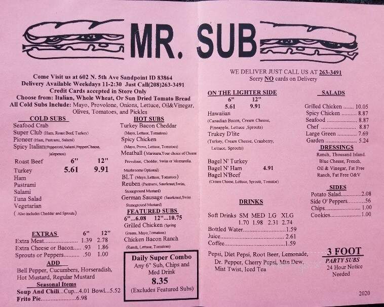 Mr Sub - Sandpoint, ID