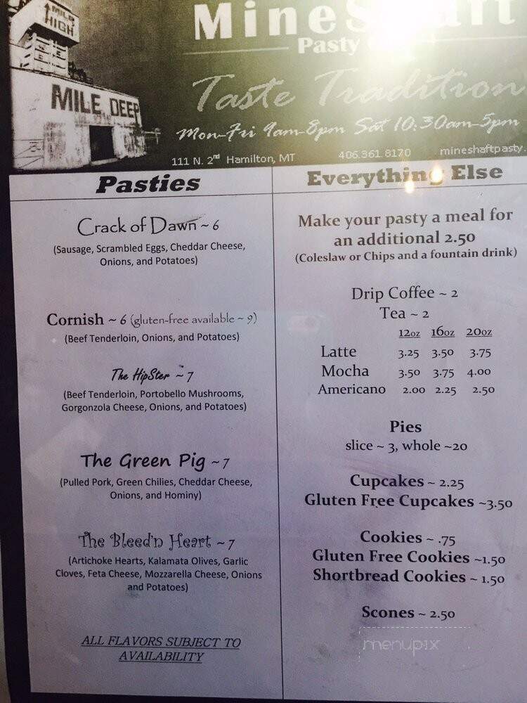 Mineshaft Pasty - Hamilton, MT