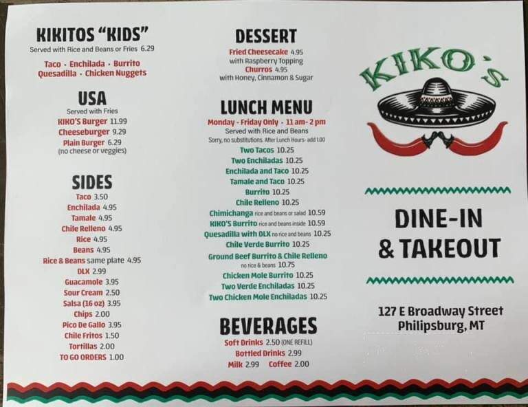 Kiko's Mexican Restaurant - Philipsburg, MT