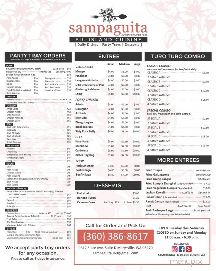 Sampaguita Fil-Am Cuisine - Marysville, WA